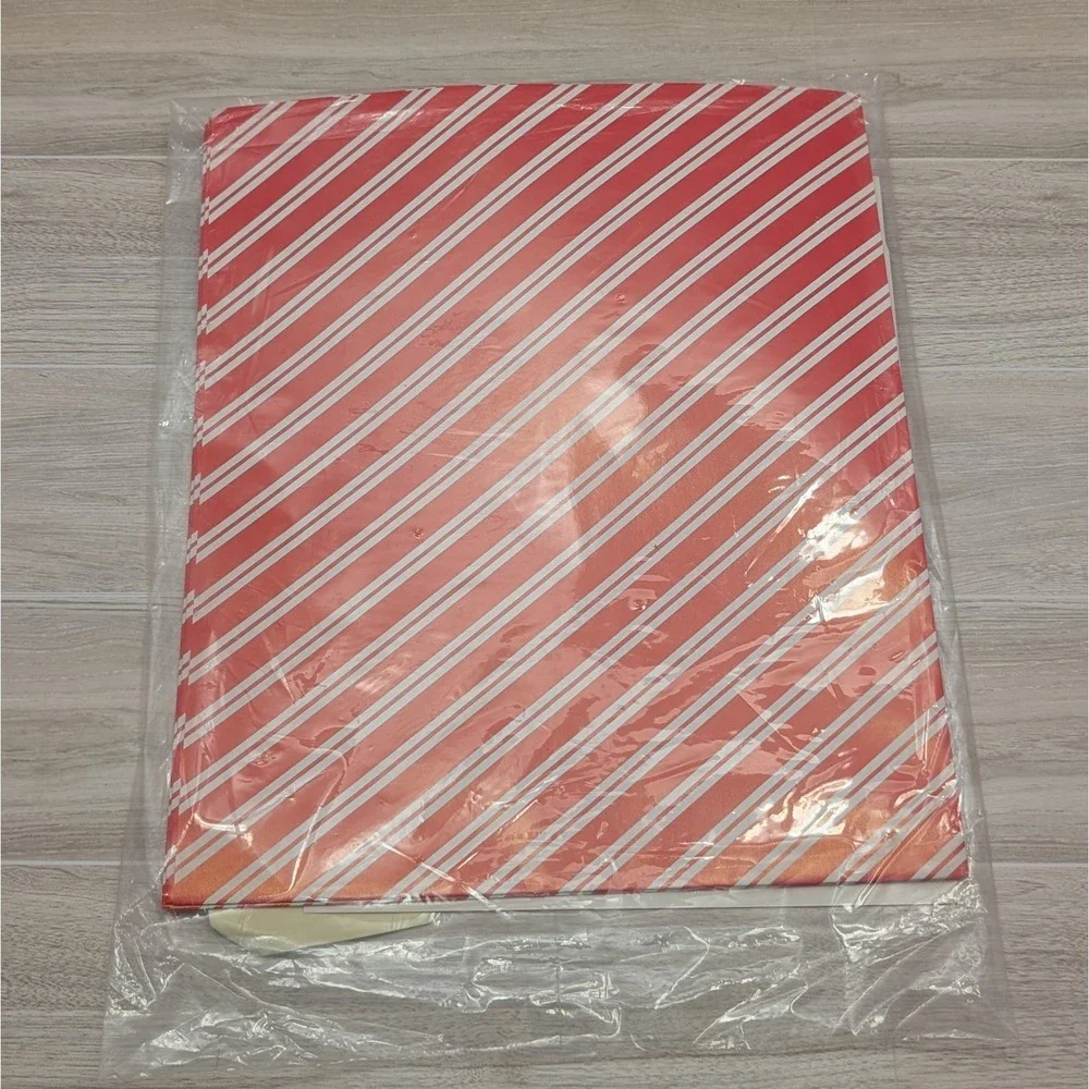 Vintage Current Inc Paper Christmas Gift Wrap Set 1980 6613 Red Dots & Stripes